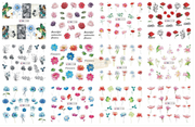 Nail Art Water Decal Stickers - BN Collection 1105-1116 Water Decal