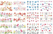 Nail Art Water Decal Stickers - BN Collection 1117-1128 Water Decal
