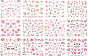 Nail Art Water Decal Stickers - BN Collection 1333-1344 Water Decal