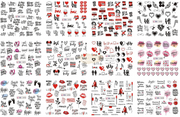 Nail Art Water Decal Stickers - BN Collection Water Decal