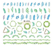 Nail Art Water Decal Stickers - M+ Collection 406 Water Decal