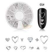 Nail Deco and Silver Rivet Wheel - Available in 6 Designs 1 Nail Art