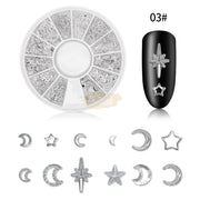 Nail Deco and Silver Rivet Wheel - Available in 6 Designs 3 Nail Art