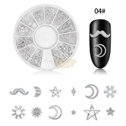 Nail Deco and Silver Rivet Wheel - Available in 6 Designs 4 Nail Art