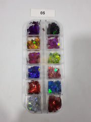 Nail Deco Set - M-98 5 Nail Sequins