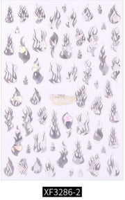 Nail Flame Stickers - Available in 9 variants Nail Art