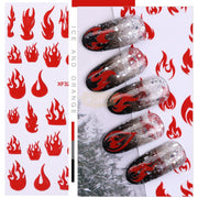 Nail Flame Stickers - Available in 9 variants Nail Art