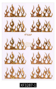 Nail Flame Stickers - Available in 9 variants Nail Art