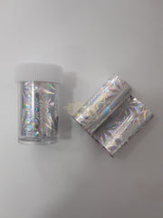 Nail Foil Transfer - Available in 13 designs 46 Silver Nail Art