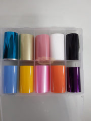 Nail Foil Transfer Set (10 rolls) - Available in 7 designs Nail Foil 4 Nail Art Tool
