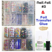 Nail Foil Transfer Set (10 rolls) - Available in 7 designs Nail Art Tool