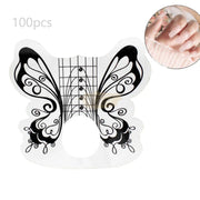 Nail Form | Butterfly Black & White Nail Form