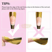 Nail Form | Gold & Black Competitive Edge Horseshoe Shape Nail Form