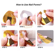 Nail Form | Gold & Black Competitive Edge Horseshoe Shape Nail Form