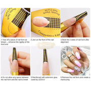 Nail Form | Gold & Black Competitive Edge Horseshoe Shape Nail Form