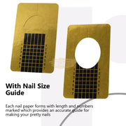 Nail Form | Gold & Black Rectangle Nail Form