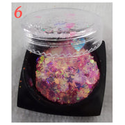 Nail Glitter Sequins - Available in 12 designs 6 Nail Sequins