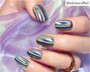 Nail Powder Laser Chrome Aurora Mirror Nail Powder w sponge eyeshadow applicator Nail Art Tool