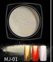 Nail Powder Mirror Effect Chrome Powder with applicator available in 16 colors MJ-01 Nail Powder