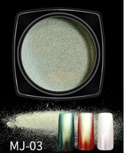Nail Powder Mirror Effect Chrome Powder with applicator available in 16 colors MJ-03 Nail Powder