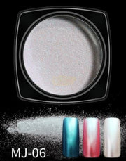 Nail Powder Mirror Effect Chrome Powder with applicator available in 16 colors MJ-06 Nail Powder