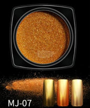 Nail Powder Mirror Effect Chrome Powder with applicator available in 16 colors MJ-07 Nail Powder