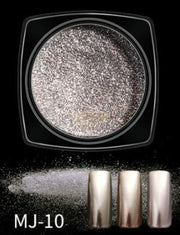 Nail Powder Mirror Effect Chrome Powder with applicator available in 16 colors MJ-10 Nail Powder