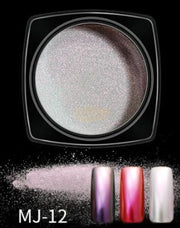 Nail Powder Mirror Effect Chrome Powder with applicator available in 16 colors MJ-12 Nail Powder
