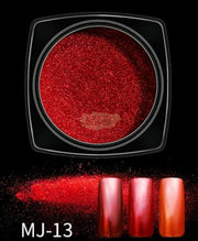 Nail Powder Mirror Effect Chrome Powder with applicator available in 16 colors MJ-13 Nail Powder