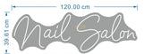 Neon Sign with Remote | White | Nail Salon 120*39.61cm Indoor LED Sign