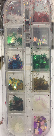 Nail Sequins | Snowflake Festive Season Collection Nail Art