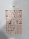 Nail Stickers Designer Collection VDSM-J 11 LV/Supreme Nail Art