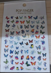 Nail Stickers Hearts Love and Lips - Available in 23 designs Nail Stickers