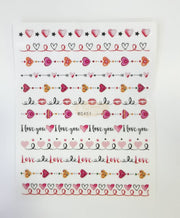 Nail Stickers Hearts Love and Lips - Available in 23 designs WG451 Nail Stickers