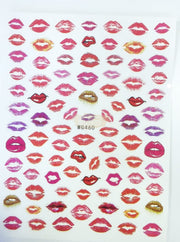 Nail Stickers Hearts Love and Lips - Available in 23 designs WG460 Nail Stickers