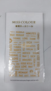 Nail Stickers | R210 | Gold Nail Art