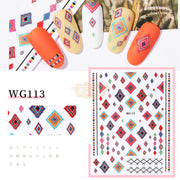 Nail Stickers WG Series WG113 Nail Stickers