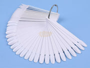 Nail Swatch Sticks Round Head (50 tips) White Nail Art Tool