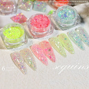 Nails Sequins | Shiny Laser Flash Series QT0460 Nail Sequins