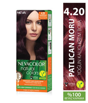 Nevacolor Natural Colors Permanent Hair Color Cream Set | 4.20 Aubergine Purple