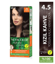 Nevacolor Natural Colors Permanent Hair Color Cream Set | 4.5 Red Brown Permanent Hair Color