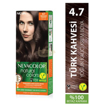 Nevacolor Natural Colors Permanent Hair Color Cream Set | 4.7 Turkish Coffee Permanent Hair Color