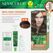 Nevacolor Natural Colors Permanent Hair Color Cream Set | 6.45 Onion Rind Permanent Hair Color