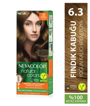 Nevacolor Natural Colors Permanent Hair Color Cream Set | 6.3 Nutshell Permanent Hair Color