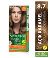 Nevacolor Natural Colors Permanent Hair Color Cream Set | 8.7 Light Caramel Permanent Hair Color