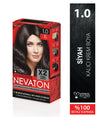 Nevaton Permanent Hair Color Cream Set (2 Tubes+Oxidation) - 1.0 Black