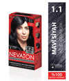 Nevaton Permanent Hair Color Cream Set (2 Tubes+Oxidation) - 1.1 Blue Black