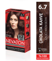 Nevaton Permanent Hair Color Cream Set (2 Tubes+Oxidation) - 6.7 Chocolate Brown