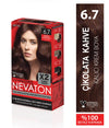 Nevaton Permanent Hair Color Cream Set (2 Tubes+Oxidation) - 6.7 Chocolate Brown