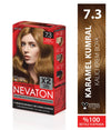 Nevaton Permanent Hair Color Cream Set (2 Tubes+Oxidation) - 7.3 Caramel Blonde